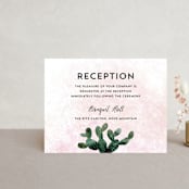 "Cacti" - Reception Cards in Rose Crystal by Cass Loh - Front