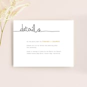 "The Happy Couple" - Reception Cards in Tangerine by R studio - Front