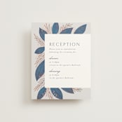 "Bouquet" - Reception Cards in Cobalt by Jen Owens - Front