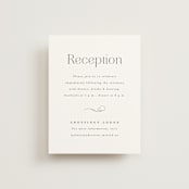 "Pearl" - Reception Cards in Chantilly by Jessica Williams - Front