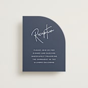 "Marked" - Reception Cards in Navy by JoAnn Jinks - Front