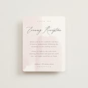 "Painterly" - Reception Cards in Blush by Kelly Schmidt - Front