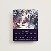 "Floral Cascade" - Reception Cards in Navy by Phrosné Barwood - Front