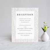"Rustic Grain" - Reception Cards in Ashwood by Oma N. Ramkhelawan - Front