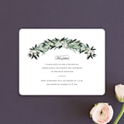 "Wall Flower" - Reception Cards in Greenery by Jennifer Postorino - Front