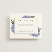 "Hydrangea Frame" - Reception Cards in Periwinkle by Susan Moyal - Front