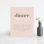 "Loved" - Reception Cards in Champagne by Angela Garrick - Front