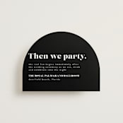 "Make it official" - Reception Cards in Panda by Lea Delaveris - Front