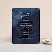"Plain and Simple" - Reception Cards in Sapphire by Chris Griffith - Front