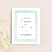 "Caliza" - Reception Cards in Seafoam by Lauren Chism - Front