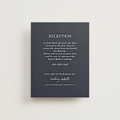 "Painted Trails" - Reception Cards in Navy by Alethea and Ruth - Front