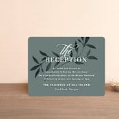 "Serafina" - Reception Cards in Sage by Melanie Kosuge - Front