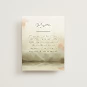 "Pastel Sky" - Reception Cards in Moss by Hannah Williams - Front