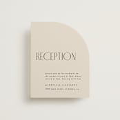"Layered" - Reception Cards in Natural by Kelly Schmidt - Front