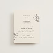"Italia" - Reception Cards in Taupe by Kelly Schmidt - Front