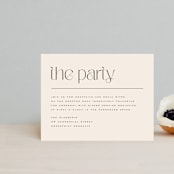 "Brooks" - Reception Cards in Vanilla by Kristie Kern - Front