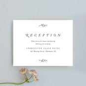 "Storybook Romance" - Reception Cards in Cotton by Stacey Meacham - Front
