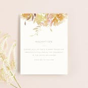 "Garden" - Reception Cards in Peach by Lori Wemple - Front