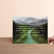 "Adventure Begins" - Reception Cards in Forest by Elly - Front
