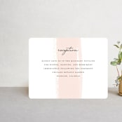 "Single Swath" - Reception Cards in Blush by Angela Marzuki - Front