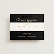 "Fashion District" - Reception Cards in Black Tie by Jill Means - Front