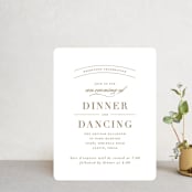 "divine" - Reception Cards in Gilded Gold by Jennifer Postorino - Front