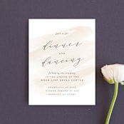 "Sophisticated script" - Reception Cards in Blush by Hooray Creative - Front