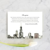 "Windy City" - Reception Cards in Antique by Turner de Feria - Front