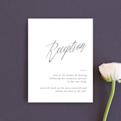 "Stacked date" - Reception Cards in Cotton by Amy Kross - Front