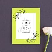 "minimally chic" - Reception Cards in Lemon by lena barakat - Front