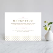 "Floral Vignette" - Reception Cards in Brass by Kristen Smith - Front
