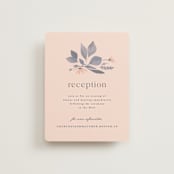 "Cascading Floral" - Reception Cards in Lagoon by Corinne Malesic - Front