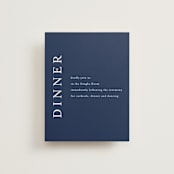 "brushstrokes in bloom" - Reception Cards in Indigo by Angela Marzuki - Front