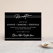 "Vesperum" - Reception Cards in Slate by GeekInk Design - Front