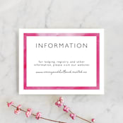"Skyline San Francisco" - Reception Cards in Magenta by Laura Condouris - Front