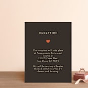 "Until Death" - Reception Cards in Golden by Katie Zimpel - Front