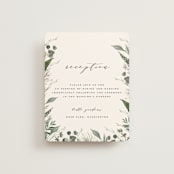 "Natures Greens" - Reception Cards in Ivory by Susan Moyal - Front