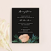 "Twilight" - Reception Cards in Coal by Lehan Veenker - Front