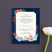"Deep Blue" - Reception Cards in Deep Blue by Paper Sun Studio - Front