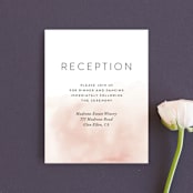 "Ethereal Bouquet" - Reception Cards in Blush by Petra Kern - Front
