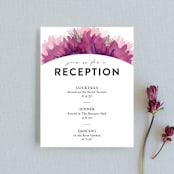 "Ethosien" - Reception Cards in Majestic by GeekInk Design - Front