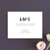 "Love Actually" - Reception Cards in Onyx by Design Lotus - Front