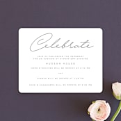"Brooklyn" - Reception Cards in Cement by Lauren Chism - Front