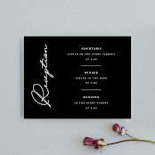 "Apeiron" - Reception Cards in Ebony by GeekInk Design - Front