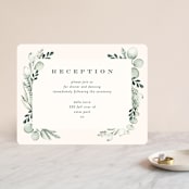 "Gentle Greens" - Reception Cards in Fern by Petra Kern - Front