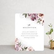 "Fancifully" - Reception Cards in Dust Mauve by Everett Paper Goods - Front