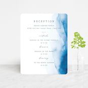 "Watercolor waves" - Reception Cards in Ocean by Yuliya Evseeva - Front