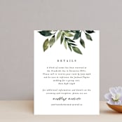 "Clearing" - Reception Cards in Leaf by Alethea and Ruth - Front