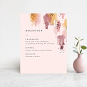 "Mod Brush" - Reception Cards in Blush by Lisa Fee Paura - Front