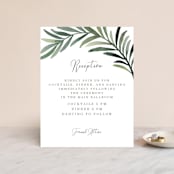 "Green leaf frame" - Reception Cards in Limestone by Yaling Hou Suzuki - Front